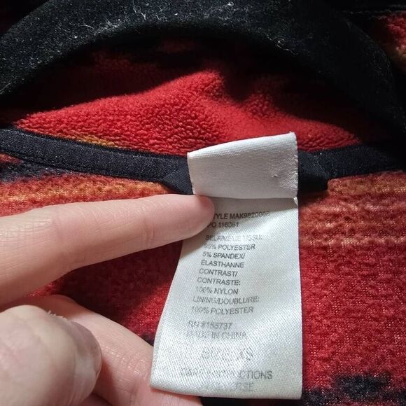 Cinch Ladies Red Polar Fleece Pullover - Picture 6 of 6